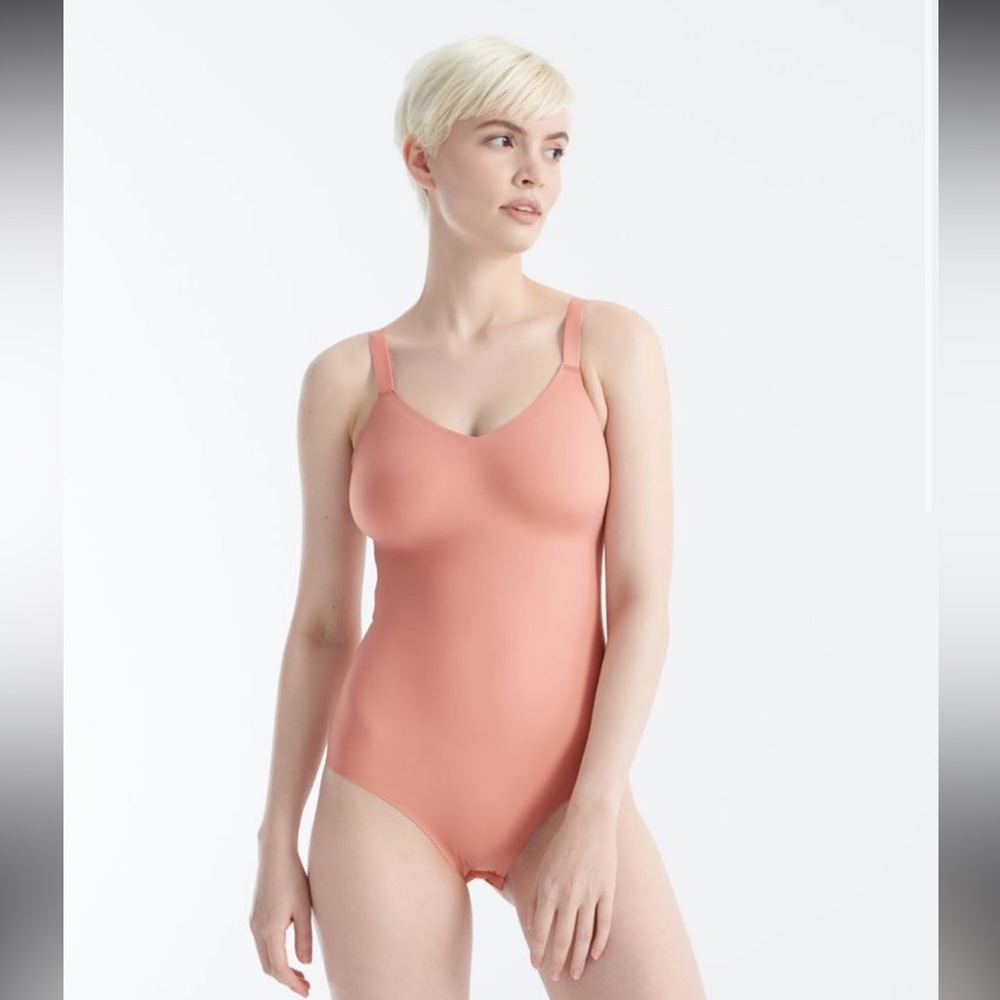 KNIX luxelift shapewear bodysuit pink ginger sz s